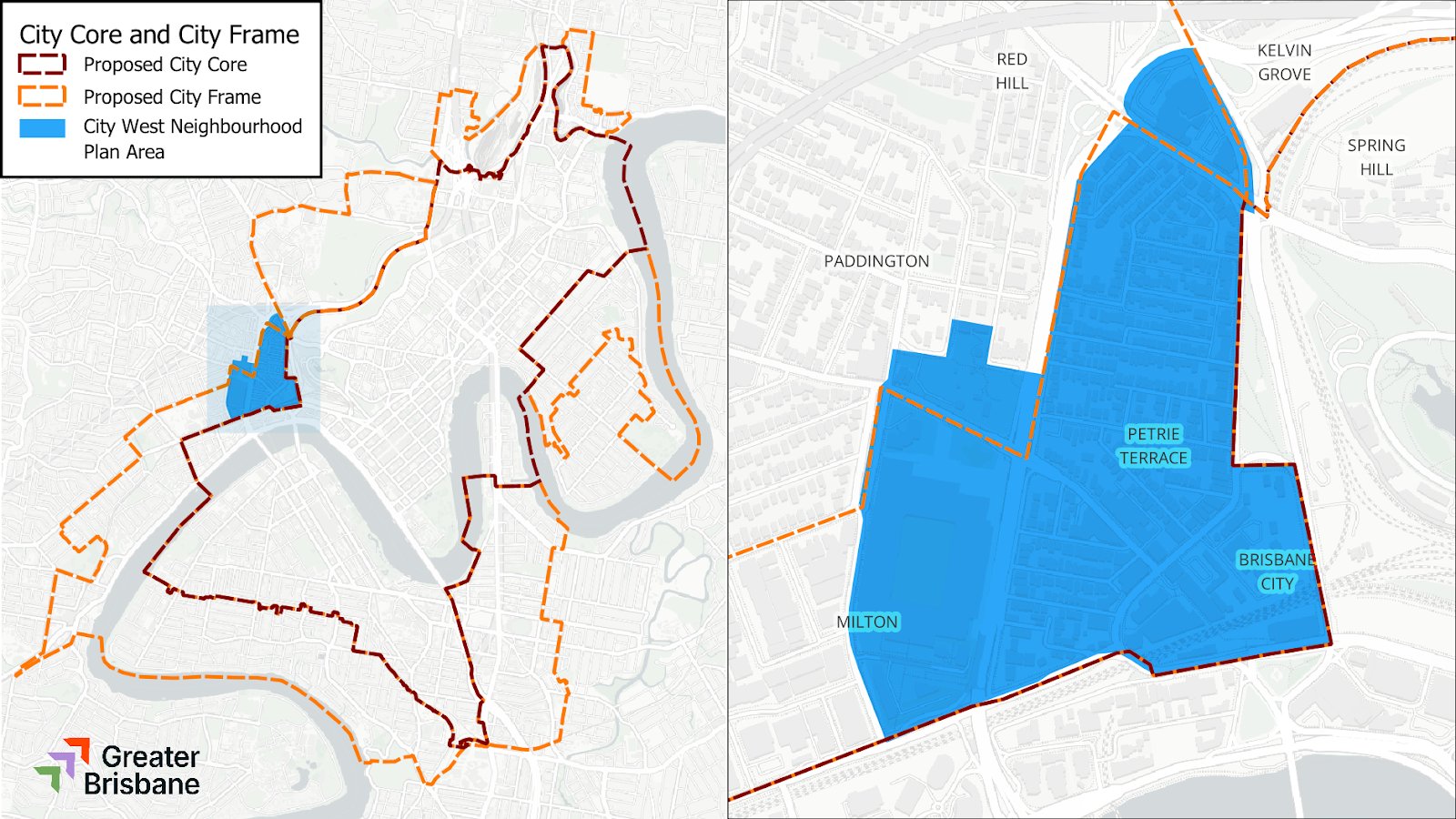 Map showing Petrie Terrace